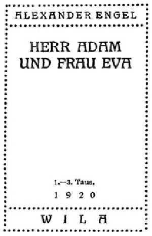 [Gutenberg 35635] • Herr Adam und Frau Eva